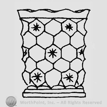 Warman's Pattern Glass Honeycomb With Star.