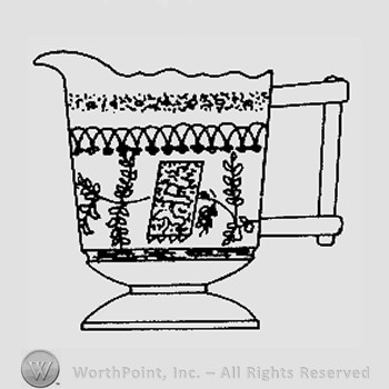 Warman's Pattern Glass Horseshoe.