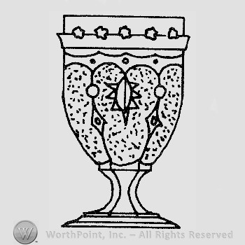 Warman's Pattern Glass Leaf And Dart.