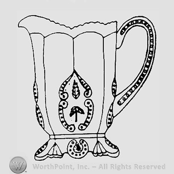 Warman's Pattern Glass Leaf Medallion.