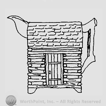 Warman's Pattern Glass Log Cabin.