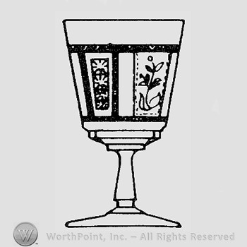 Warman's Pattern Glass Paneled Forget Me Not.