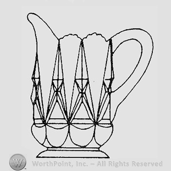 Warman's Pattern Glass Pointed Jewel.