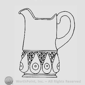 Warman's Pattern Glass Reverse Torpedo.