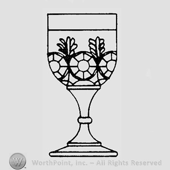 Warman's Pattern Glass Rosettes And Palms.