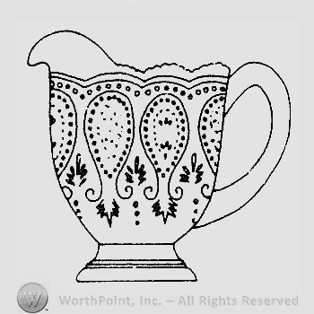 Warman's Pattern Glass Scroll With Acanthus.