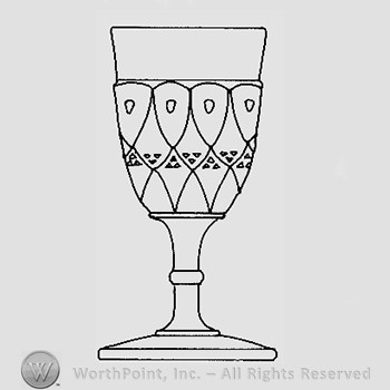 Warman's Pattern Glass Stippled Double Loop.