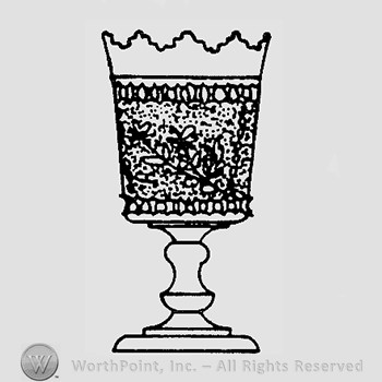 Warman's Pattern Glass Stippled Forget Me Not.