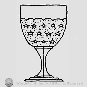 Warman's Pattern Glass Stippled Star.