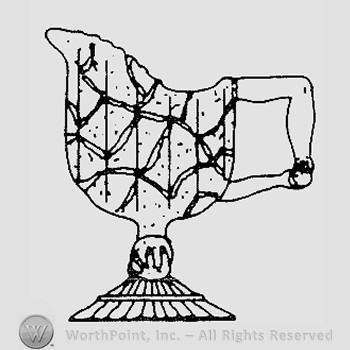 Warman's Pattern Glass Tree Of Life With Hand.