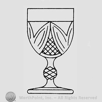 Warman's Pattern Glass Tulip With Sawtooth.