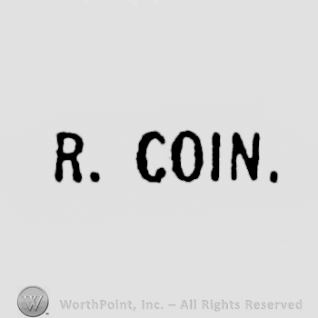 The name R. Coin written with uppercase letters.