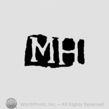 The letters MH written in uppercase.