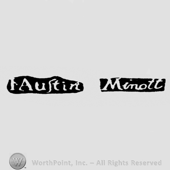 The name I. Austin written with lowercase letters followed by the name Minott handwritten with lowercase letters. 