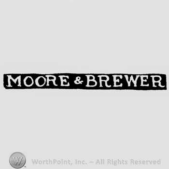 The name Moore & Brewer written with uppercase letters