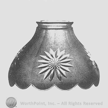 Imperial Glass Pattern:NUART Pressed Shades, Hand Cutting No.106