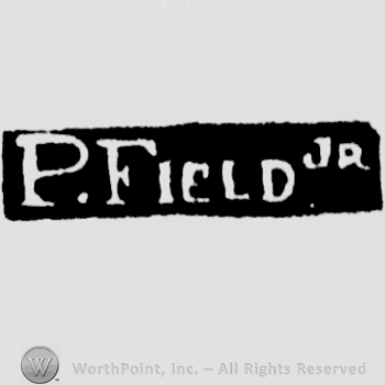 The name P. Field Jr. written with uppercase letters, 'Jr.' written smaller on the right corner