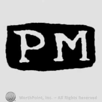 The letters PM written in uppercase