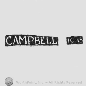The name Campbell written with uppercase letters followed by number 10 and 15.