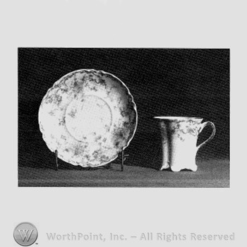 Louise short cocoa cup and saucer pattern.