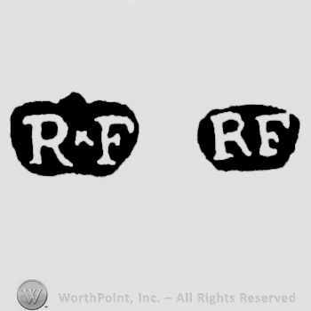 The letters RF written in uppercase, sometimes with a small asterisk between them