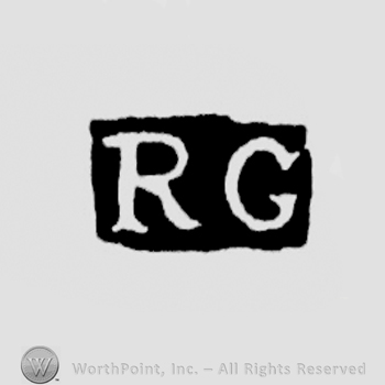 The letters RG written in uppercase