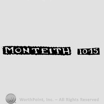 The name Monteith written with uppercase letters next to the number 1015