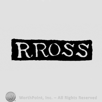 The name R Ross written with uppercase letters