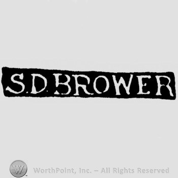 The name S.D. Brower written with uppercase letters