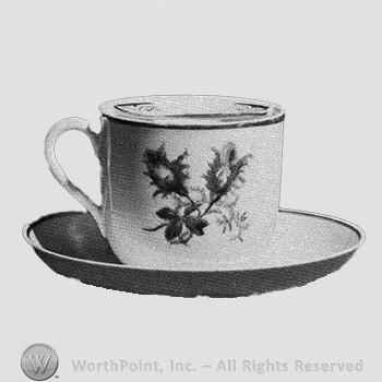Moss Rose moustache cup and saucer pattern.