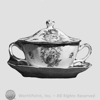 Sturbridge covered bouillon cup and saucer pattern.