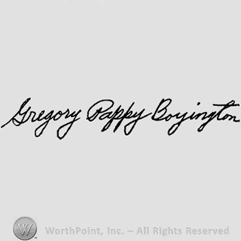 Autograph/Signature : Gregory 'Pappy' Boyington.