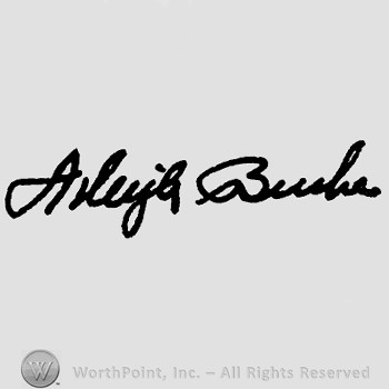Autograph/Signature : Arleigh Burke.
