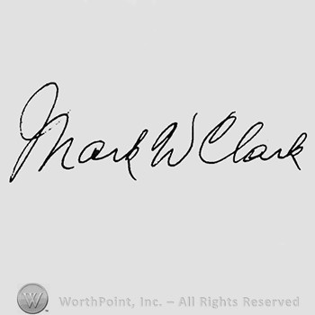 Autograph/Signature : Mark W.Clark.