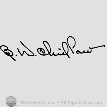 Autograph/Signature : Benjamin Childlaw.