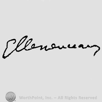 Autograph/Signature : Georges Clemenceau.