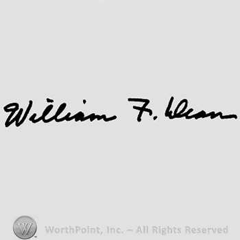 Autograph/Signature : William F. Dean.