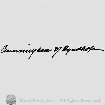Autograph/Signature : Cunningham of Hyndhope.