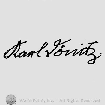 Autograph/Signature : Karl Donitz.