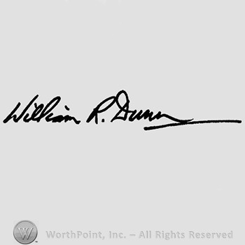 Autograph/Signature : William R. Dunn.