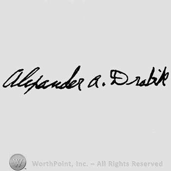 Autograph/Signature : Alexander A. Drabik.