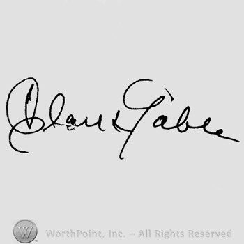 Autograph/Signature : Clark Gable.