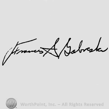 Autograph/Signature : Francis Gabreski.