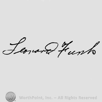 Autograph/Signature : Leonard Funk.