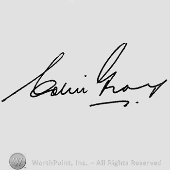 Autograph/Signature : Colin Gray.