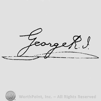 Autograph/Signature : George V.
