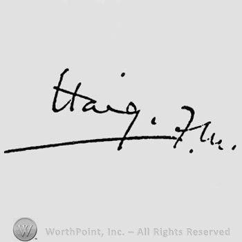 Autograph/Signature : Douglas Haig.