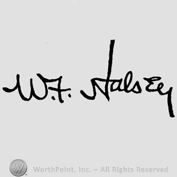 Autograph/Signature : William F. Halsey.