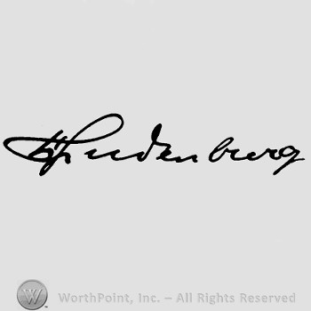 Autograph/Signature : Paul von Hindenburg.