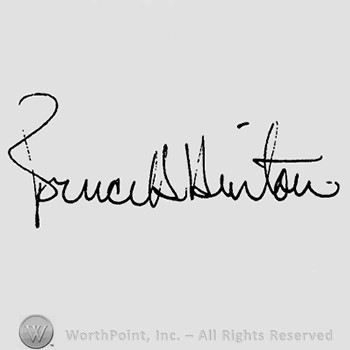 Autograph/Signature : Bruce H. Hinton.